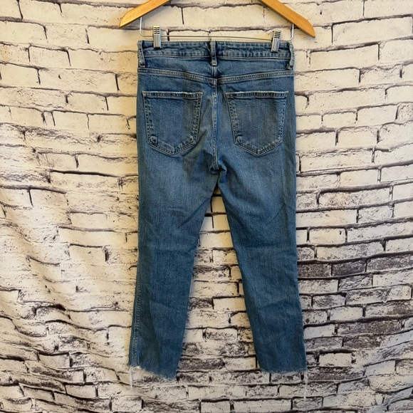 Free People Straight Leg Ankle Jeans SZ 25 - Picture 2 of 5